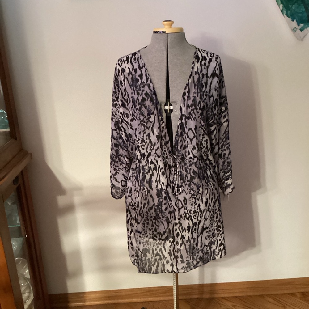 Animal Print Sheer Cover up/over piece XXL Gillian & Omalley
